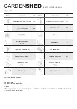 Preview for 8 page of WAR-LOCK GARDENSHED Gable Series Assembly Instructions Manual