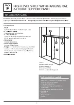 Wardrobe Doors Direct HIGH LEVEL SHELF WITH HANGING RAIL & CENTRE SUPPORT PANEL Installation Manual preview