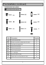 Предварительный просмотр 5 страницы Warehouse DL03P02 Use And Care Manual