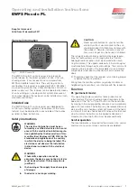 Preview for 1 page of WAREMA EWFS Piccolo PL Operating And Installation Instructions