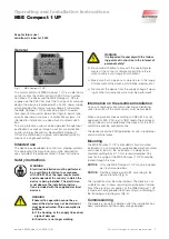 Preview for 1 page of WAREMA MSE Compact 1 UP Operating And Installation Instructions