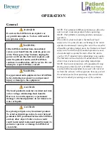 Preview for 8 page of warequip Brewer Patient LiftMate Installation & Operation Manual