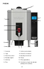 Предварительный просмотр 20 страницы Waring 00040072068645 Manual