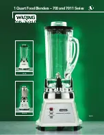 Предварительный просмотр 1 страницы Waring 700G Specifications