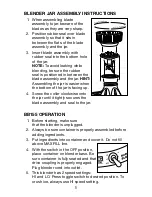 Предварительный просмотр 5 страницы Waring BB155 SERIES Instruction Manual