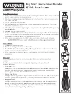 Waring Big Stix WSB2W Quick Manual preview