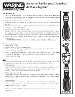 Предварительный просмотр 2 страницы Waring Big Stix WSB2W Quick Manual