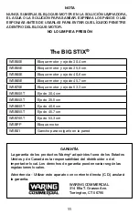 Предварительный просмотр 11 страницы Waring BIG STIX WSB50E Operating Manual