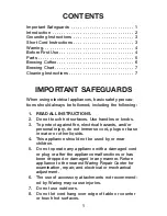 Preview for 2 page of Waring CU-55 Instruction Book