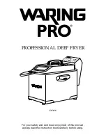 Preview for 1 page of Waring DF175 User Manual