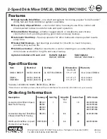 Preview for 2 page of Waring DMC180DC Specifications