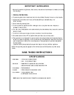 Preview for 2 page of Waring JC4000 Operating Manual