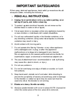 Preview for 3 page of Waring MBB1000 Series Instructions Manual