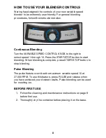 Preview for 8 page of Waring MBB1000 Series Instructions Manual