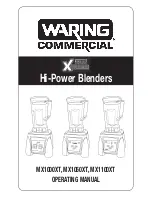 Waring MX1000XT Operating Manual preview