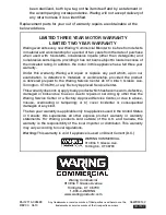 Предварительный просмотр 8 страницы Waring MX1000XT Operating Manual