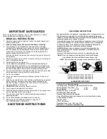 Preview for 2 page of Waring MX1100XTXl Operating Manual