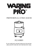 Preview for 1 page of Waring PCJ SERIES PCJ201 User Manual