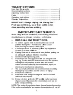Preview for 2 page of Waring PCJ SERIES PCJ201 User Manual