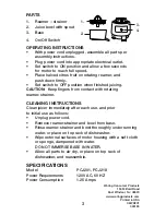 Preview for 4 page of Waring PCJ SERIES PCJ201 User Manual