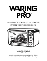 Waring PRO CO1500B Instructions/Recipe Book preview