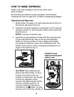 Предварительный просмотр 8 страницы Waring PRO ES1500 Vero Barista User Manual