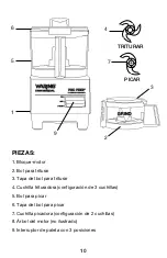 Предварительный просмотр 10 страницы Waring Pro Prep WCG75 Manual