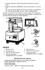 Предварительный просмотр 9 страницы Waring PRO PREP WCG75E/K Original Instructions Manual