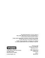 Предварительный просмотр 9 страницы Waring PRO WPB User Manual