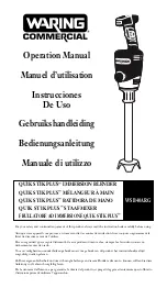 Waring Quik Stik Plus WSB40ARG Operation Manual preview