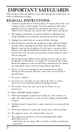 Preview for 2 page of Waring QUIK STIK PLUS WSB40E Manual