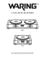 Waring SB30 Instruction Book preview