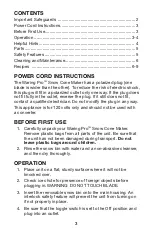 Preview for 3 page of Waring SCM100 Series Instruction Book