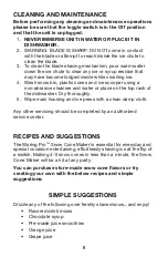 Preview for 6 page of Waring SCM100 Series Instruction Book