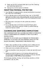 Preview for 9 page of Waring TBB Series Instruction Manual