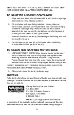 Preview for 11 page of Waring TBB Series Instruction Manual