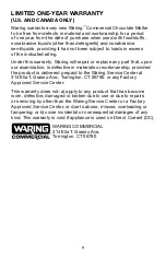 Preview for 9 page of Waring WCM3 Manual