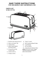 Preview for 3 page of Waring WCT702 Instruction Book