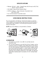 Предварительный просмотр 4 страницы Waring WCT702 Instruction Book