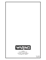 Preview for 8 page of Waring WCT708 Operating Manual