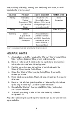 Preview for 8 page of Waring WDM120TX Instruction Booklet