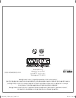 Preview for 56 page of Waring WFP11S Operation Manual