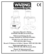 Waring WFP14SCE/K/ARG Operation Manual preview