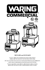 Waring WFP14SW Manual preview