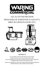 Preview for 1 page of Waring WFP16SCD Manual