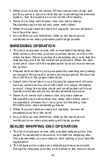 Preview for 14 page of Waring WFP16SE Instructions Manual