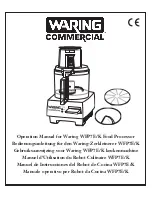 Preview for 1 page of Waring WFP7E/K Operation Manual