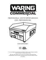 Waring WGR140 User Instruction предпросмотр