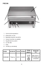 Preview for 12 page of Waring WGR240X Instruction Book