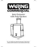 Waring WJX50 Instruction Book preview